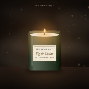 Fig & Cedar scented candle – The Dawn Mist