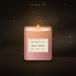 Rose Velvet scented candle – The Dawn Mist