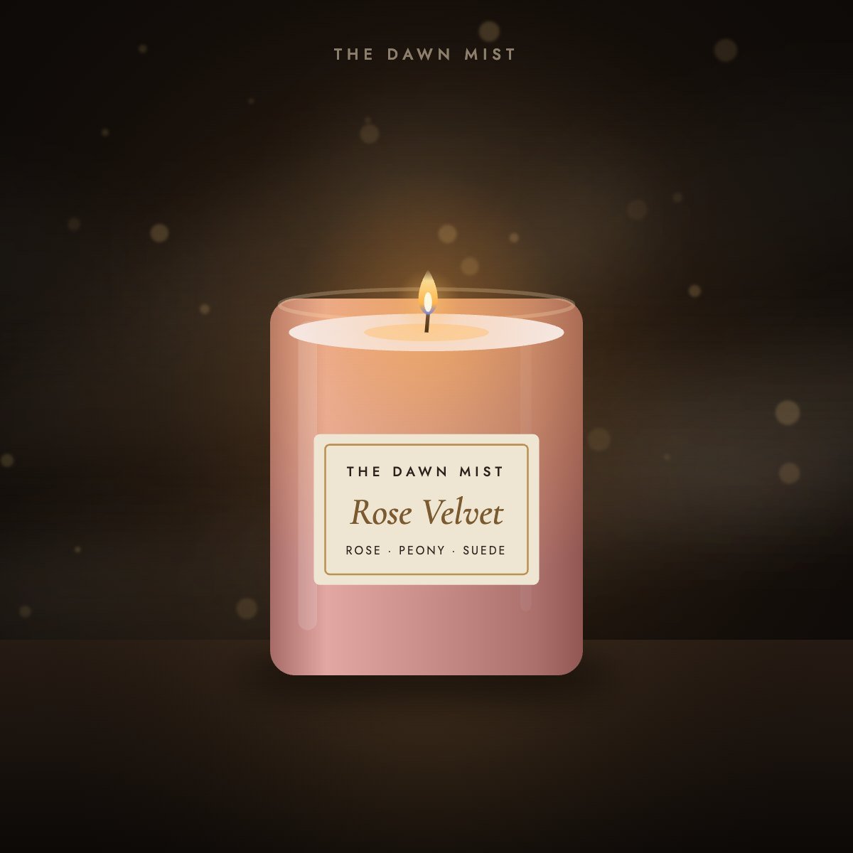 Rose Velvet scented candle – The Dawn Mist